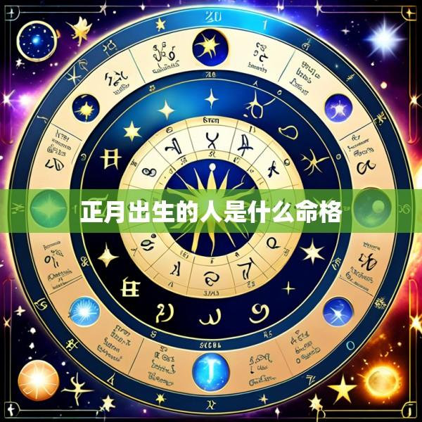 正月出生的人是什么命格