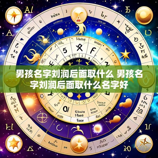 男孩名字刘润后面取什么 男孩名字刘润后面取什么名字好