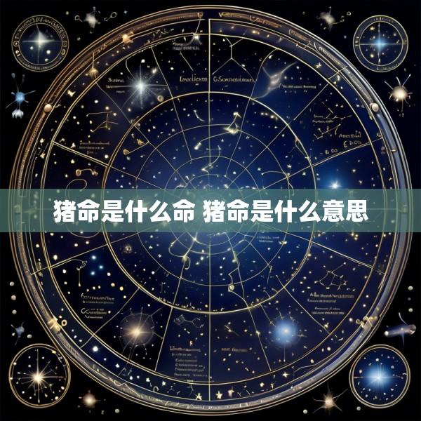 猪命是什么命 猪命是什么意思