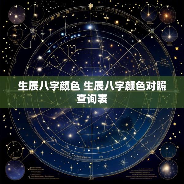 生辰八字颜色 生辰八字颜色对照查询表