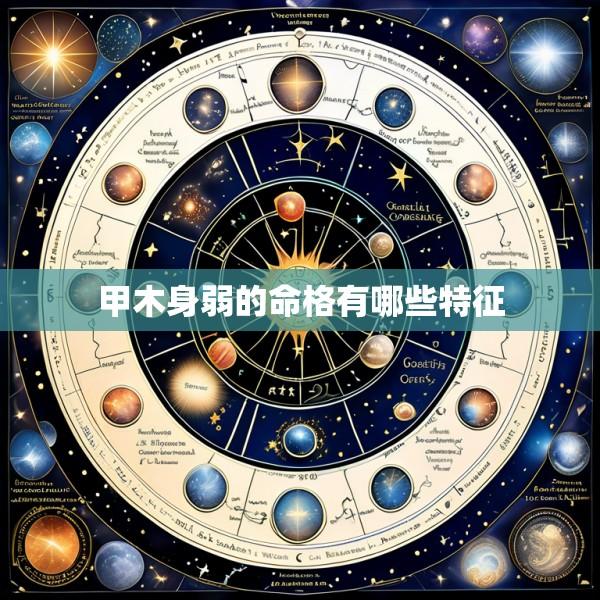 甲木身弱的命格有哪些特征