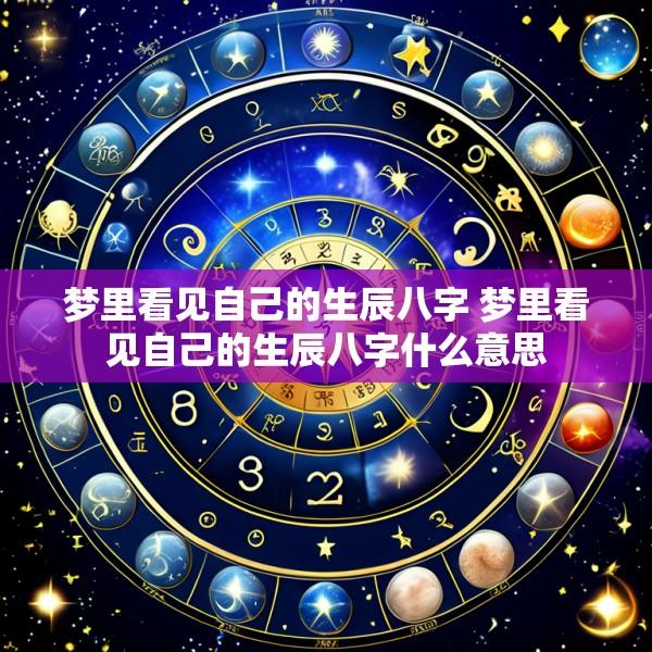 梦里看见自己的生辰八字 梦里看见自己的生辰八字什么意思