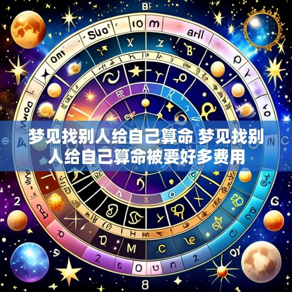 梦见找别人给自己算命 梦见找别人给自己算命被要好多费用