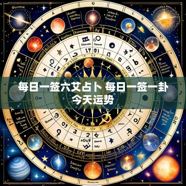 每日一签六艾占卜 每日一签一卦今天运势
