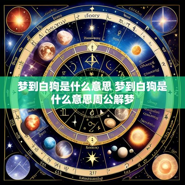 梦到白狗是什么意思 梦到白狗是什么意思周公解梦