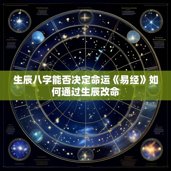 生辰八字能否决定命运《易经》如何通过生辰改命