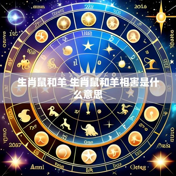 生肖鼠和羊 生肖鼠和羊相害是什么意思