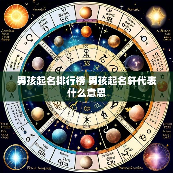 男孩起名排行榜 男孩起名轩代表什么意思
