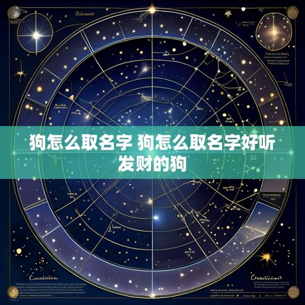 狗怎么取名字 狗怎么取名字好听发财的狗