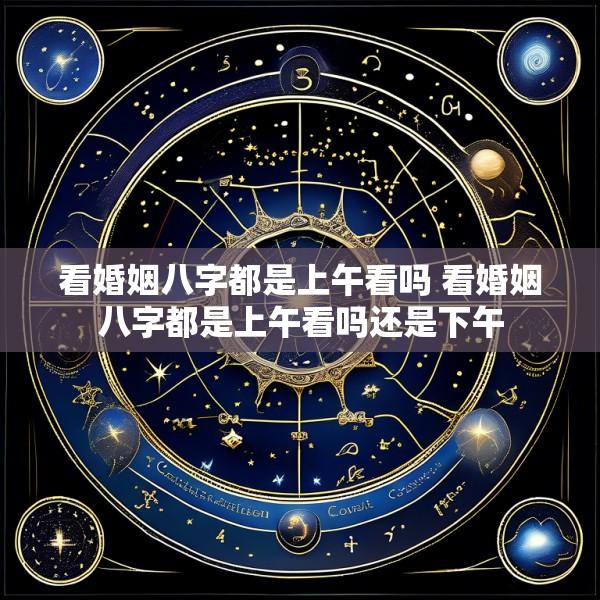 看婚姻八字都是上午看吗 看婚姻八字都是上午看吗还是下午