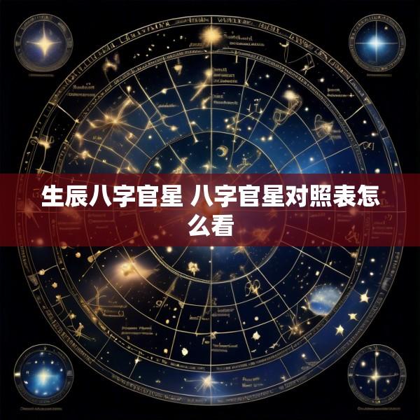 生辰八字官星 八字官星对照表怎么看