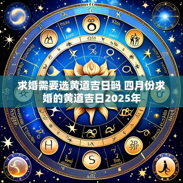求婚需要选黄道吉日吗 四月份求婚的黄道吉日2025年