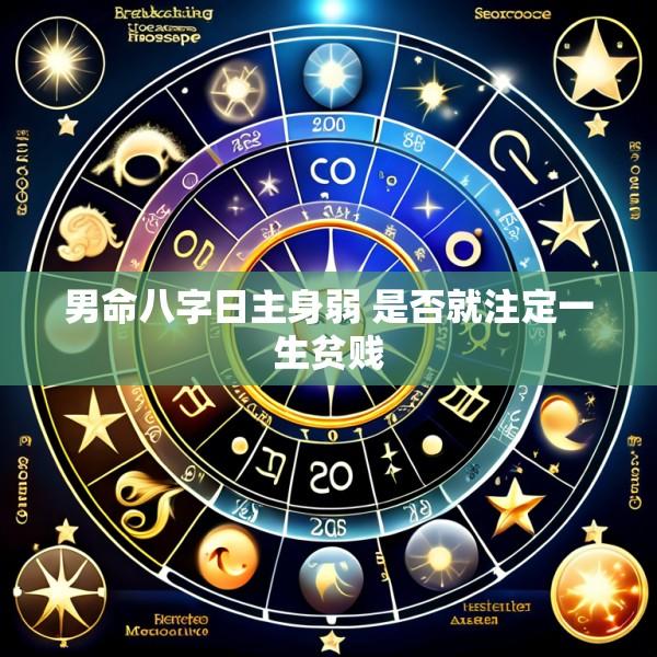 男命八字日主身弱 是否就注定一生贫贱