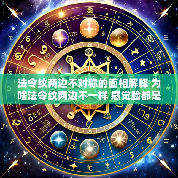 法令纹两边不对称的面相解释 为啥法令纹两边不一样 感觉脸都是偏的