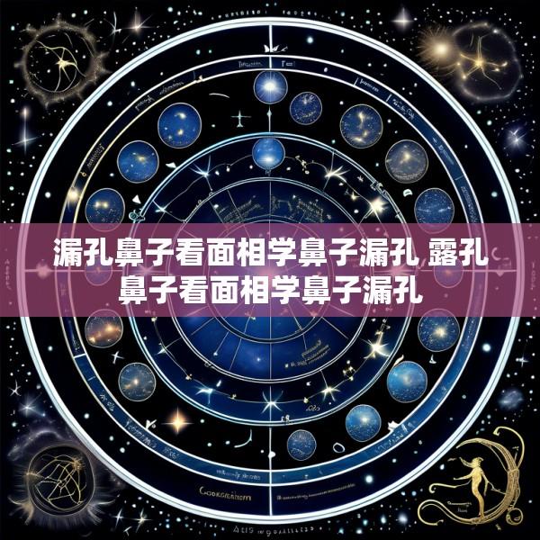 漏孔鼻子看面相学鼻子漏孔 露孔鼻子看面相学鼻子漏孔