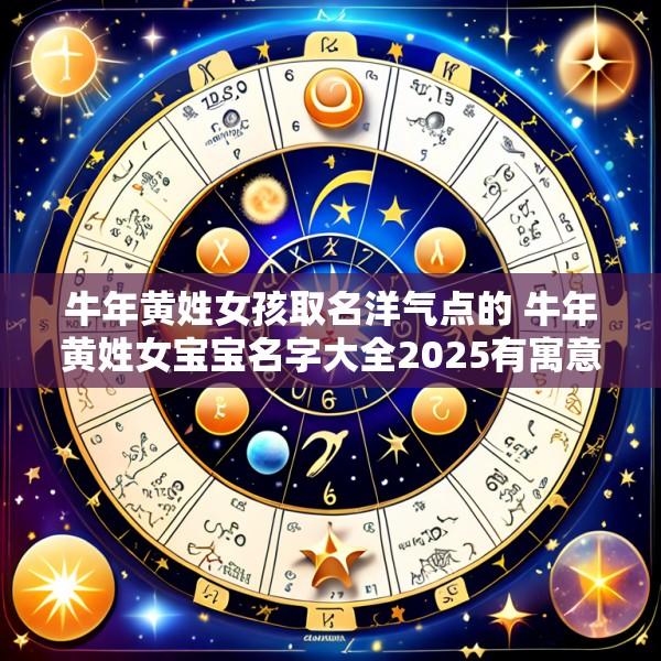 牛年黄姓女孩取名洋气点的 牛年黄姓女宝宝名字大全2025有寓意