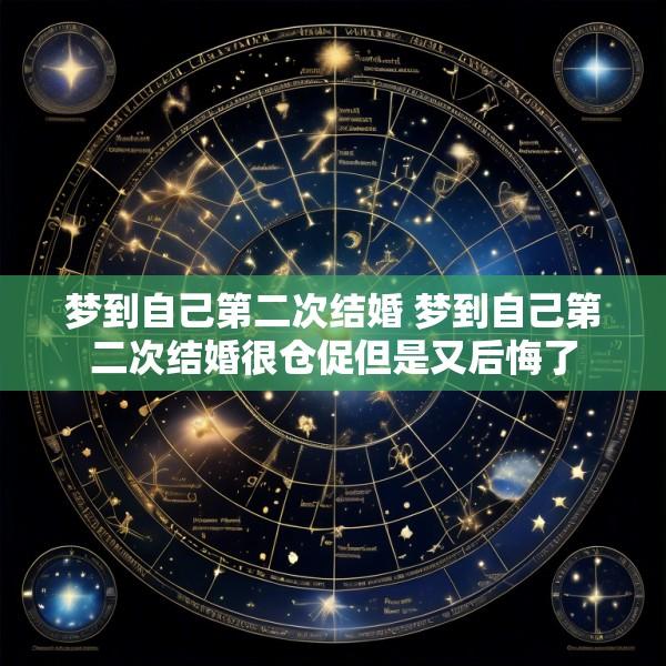 梦到自己第二次结婚 梦到自己第二次结婚很仓促但是又后悔了