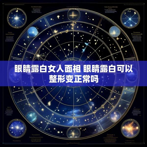 眼睛露白女人面相 眼睛露白可以整形变正常吗