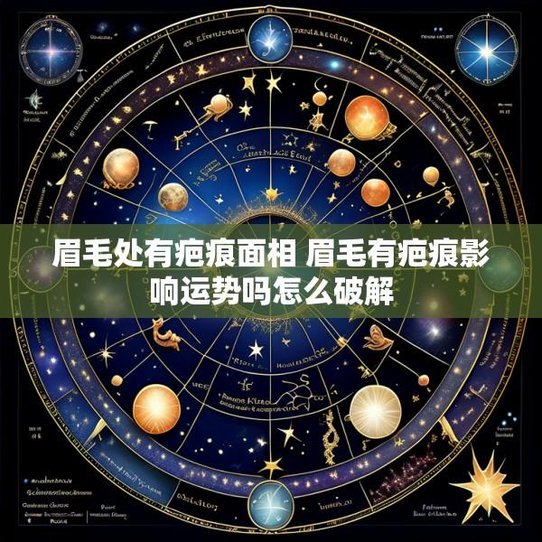 眉毛处有疤痕面相 眉毛有疤痕影响运势吗怎么破解