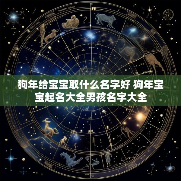 狗年给宝宝取什么名字好 狗年宝宝起名大全男孩名字大全