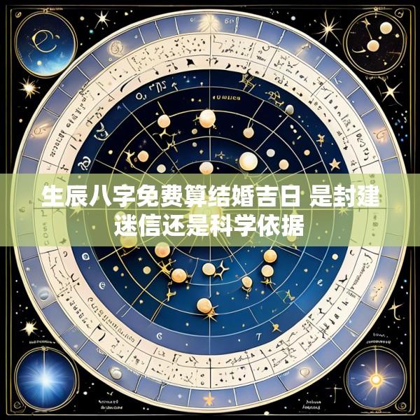 生辰八字免费算结婚吉日 是封建迷信还是科学依据