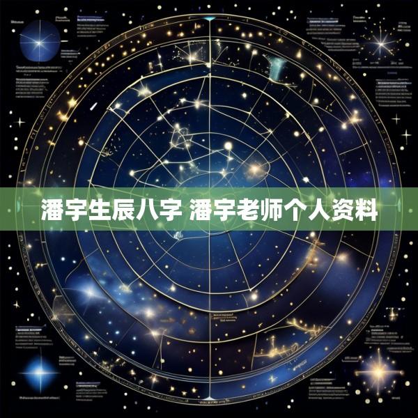 潘宇生辰八字 潘宇老师个人资料