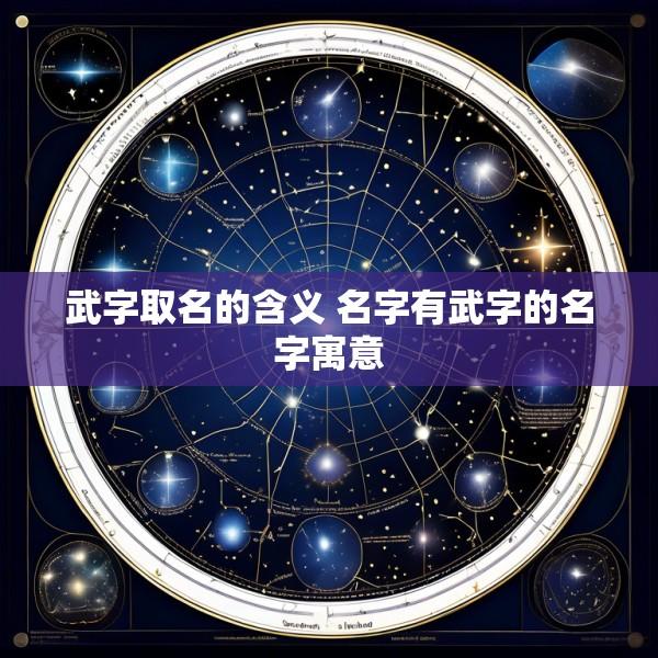 武字取名的含义 名字有武字的名字寓意