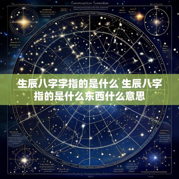 生辰八字字指的是什么 生辰八字指的是什么东西什么意思