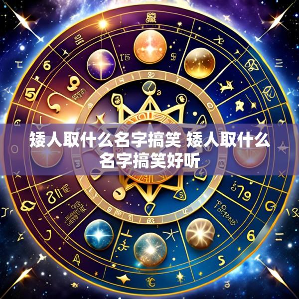 矮人取什么名字搞笑 矮人取什么名字搞笑好听