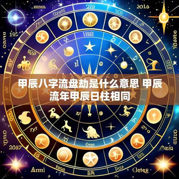 甲辰八字流盘劫是什么意思 甲辰流年甲辰日柱相同
