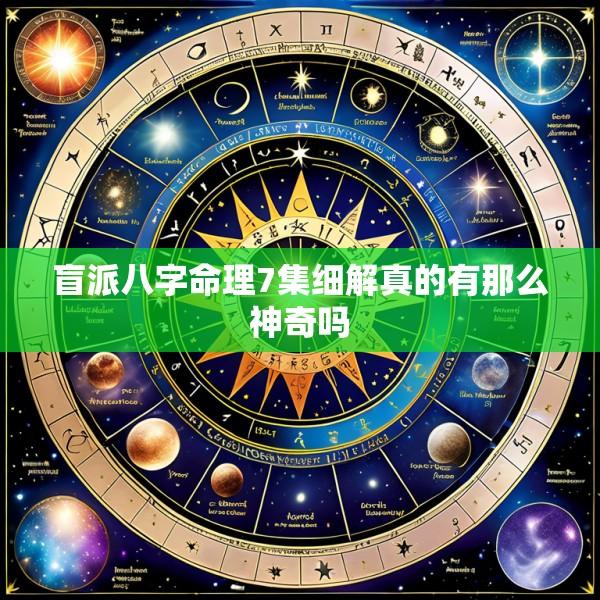 盲派八字命理7集细解真的有那么神奇吗