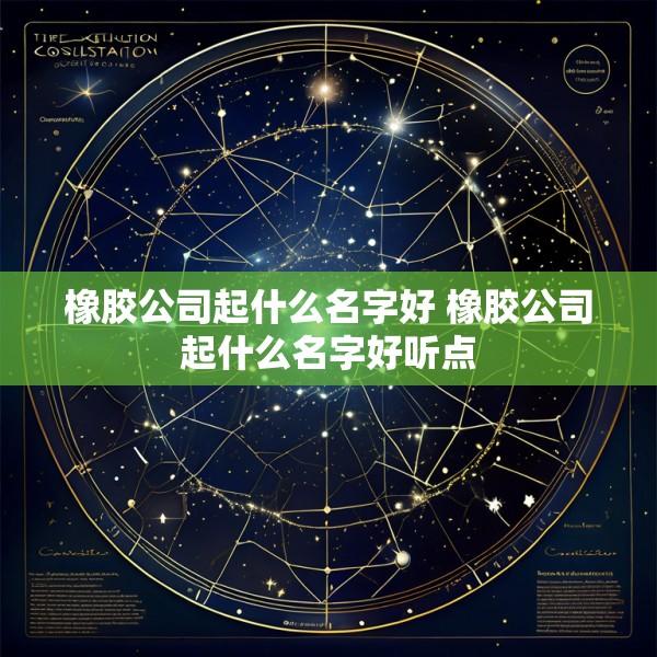 橡胶公司起什么名字好 橡胶公司起什么名字好听点