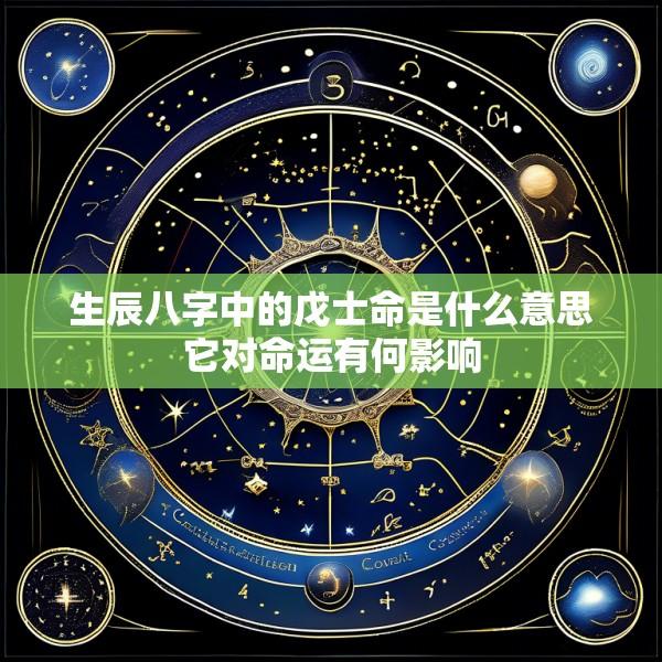 生辰八字中的戊士命是什么意思它对命运有何影响