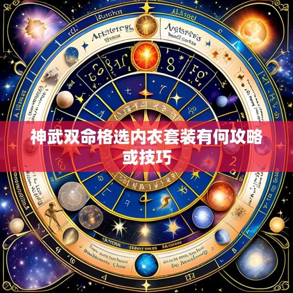 神武双命格选内衣套装有何攻略或技巧