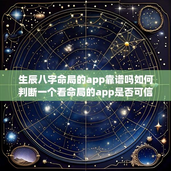 生辰八字命局的app靠谱吗如何判断一个看命局的app是否可信