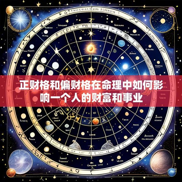 正财格和偏财格在命理中如何影响一个人的财富和事业