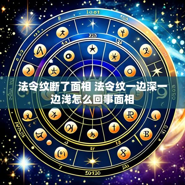 法令纹断了面相 法令纹一边深一边浅怎么回事面相