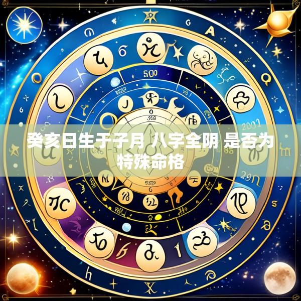 癸亥日生于子月 八字全阴 是否为特殊命格