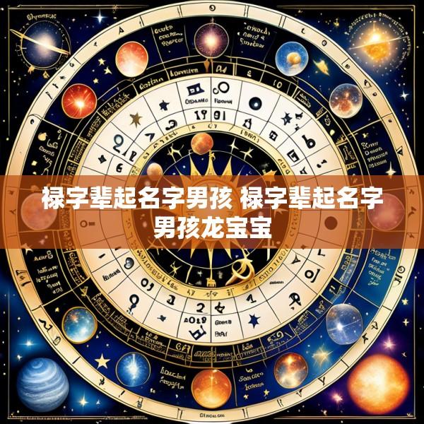 禄字辈起名字男孩 禄字辈起名字男孩龙宝宝