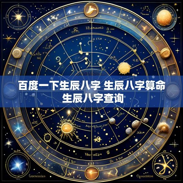 百度一下生辰八字 生辰八字算命 生辰八字查询