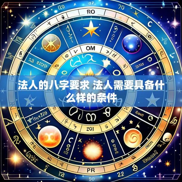 法人的八字要求 法人需要具备什么样的条件