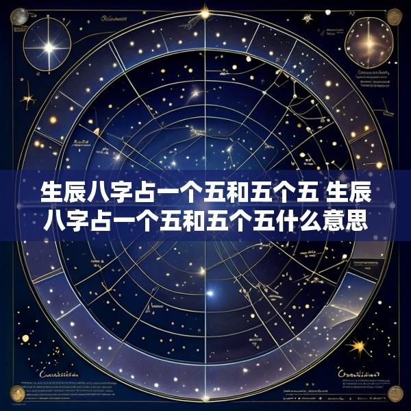 生辰八字占一个五和五个五 生辰八字占一个五和五个五什么意思