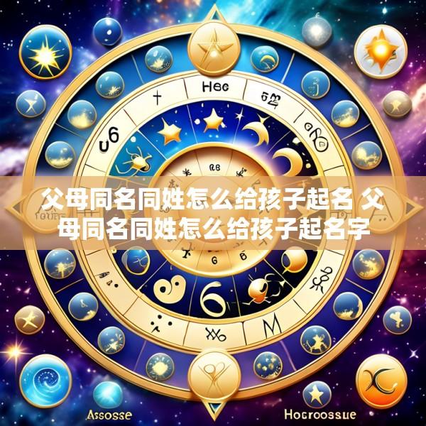 父母同名同姓怎么给孩子起名 父母同名同姓怎么给孩子起名字