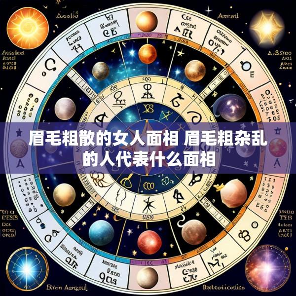 眉毛粗散的女人面相 眉毛粗杂乱的人代表什么面相