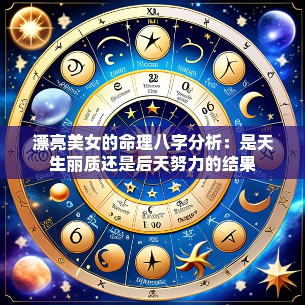 漂亮美女的命理八字分析：是天生丽质还是后天努力的结果