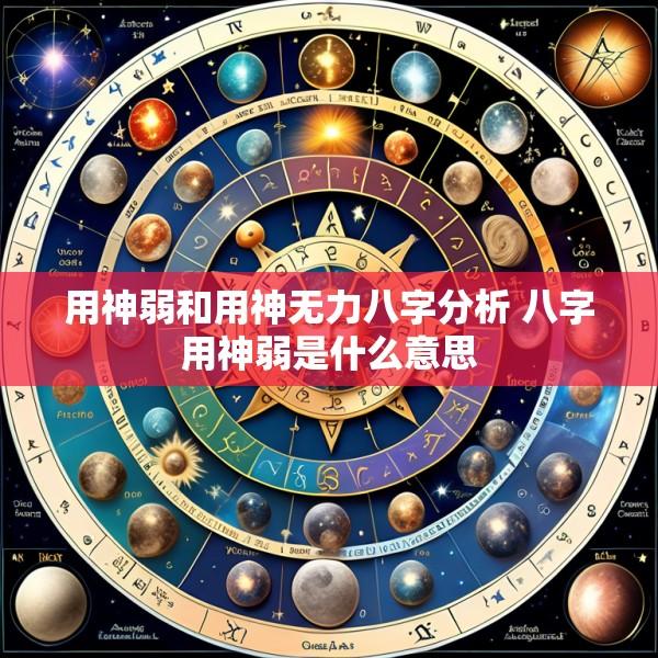用神弱和用神无力八字分析 八字用神弱是什么意思