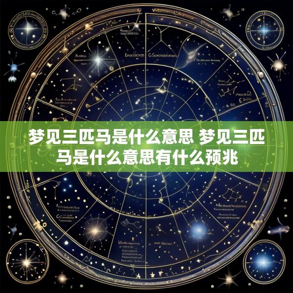 梦见三匹马是什么意思 梦见三匹马是什么意思有什么预兆