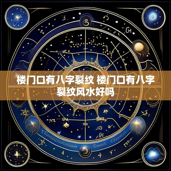 楼门口有八字裂纹 楼门口有八字裂纹风水好吗