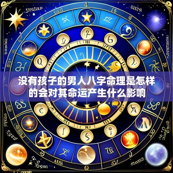 没有孩子的男人八字命理是怎样的会对其命运产生什么影响