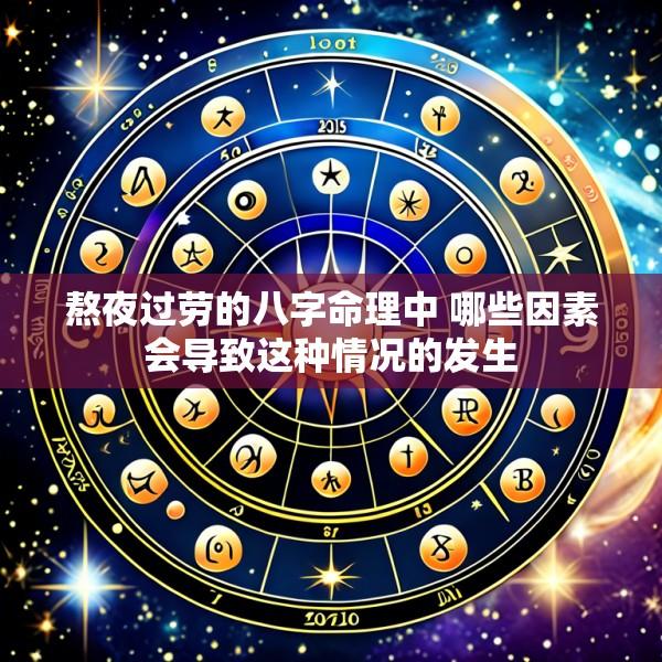 熬夜过劳的八字命理中 哪些因素会导致这种情况的发生